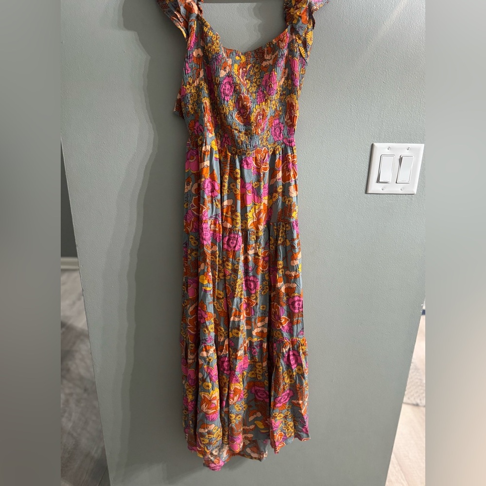Vibrant Floral Maxi Dress
